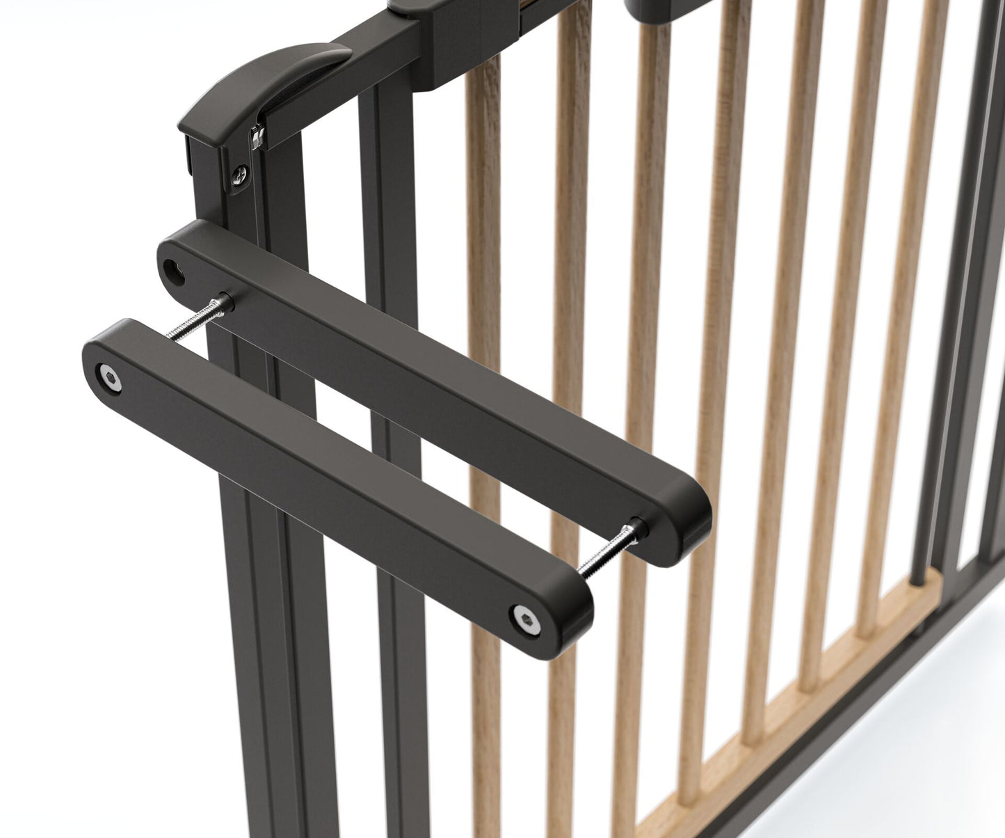 Pressure-fit Stair Safety Gate Easylock Plus for openings 84.5-92.5cm in wood/metal